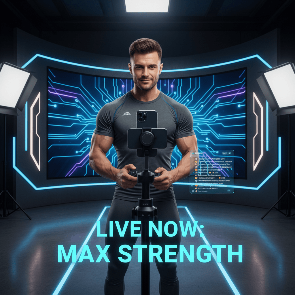 Person broadcasting live to community members
