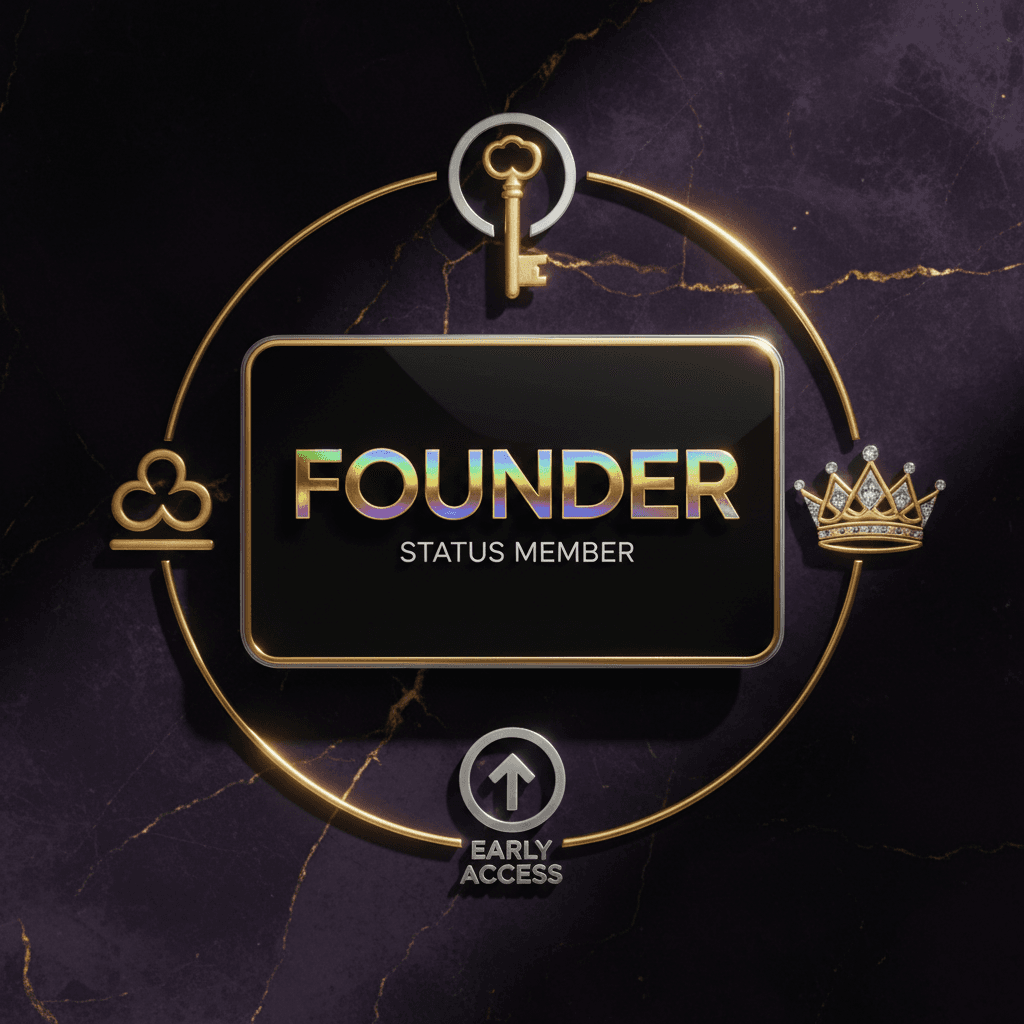 Premium founder membership status card
