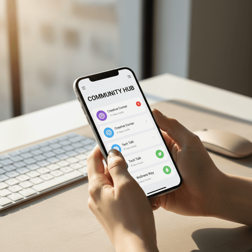 Private group messaging and community space